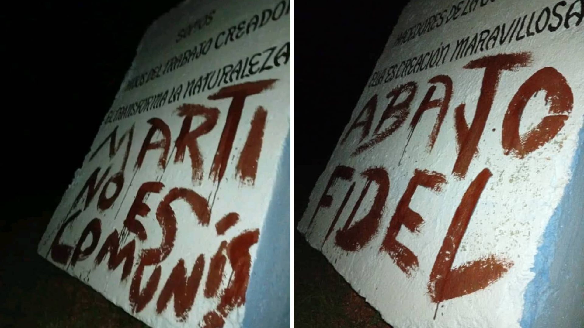 "Celebran" nacimiento del dictador Fidel Castro con cartel en su contra